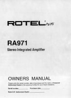 Rotel-RA-971 - Owners manual 